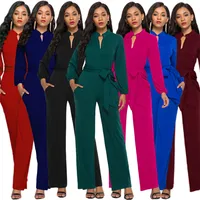 

LF-446 Wholesale Plus Size Clothing Women Rompers Long Sleeve Bodycon Jumpsuits Women 2019