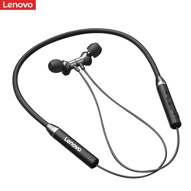 

Professional Neckband headphones with CVC noise cancelling mic wireless headphone, Black red white
