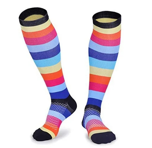 

Unisex Compression Sports Socks New Design Outdoor Running Custom Knee High Compression Athletic Socks