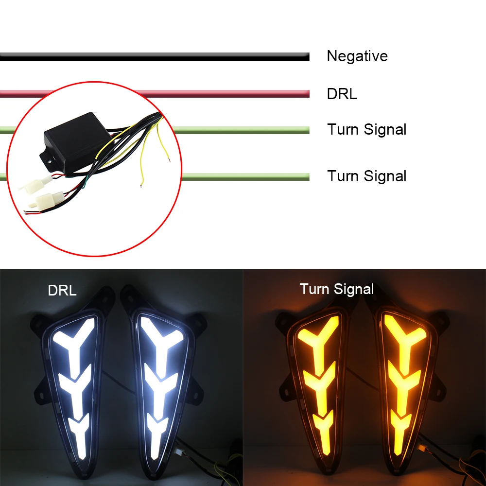 Car Accessories LED DRL Lamp Daytime Running Light For Toyota CHR C-HR 2017 2018 with Turn Signal Funtion