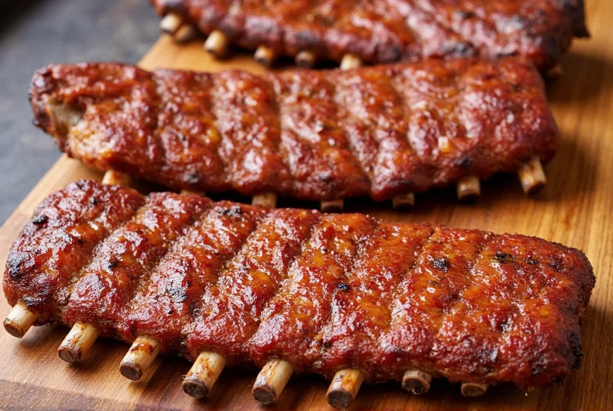 Thick country style ribs on a plate