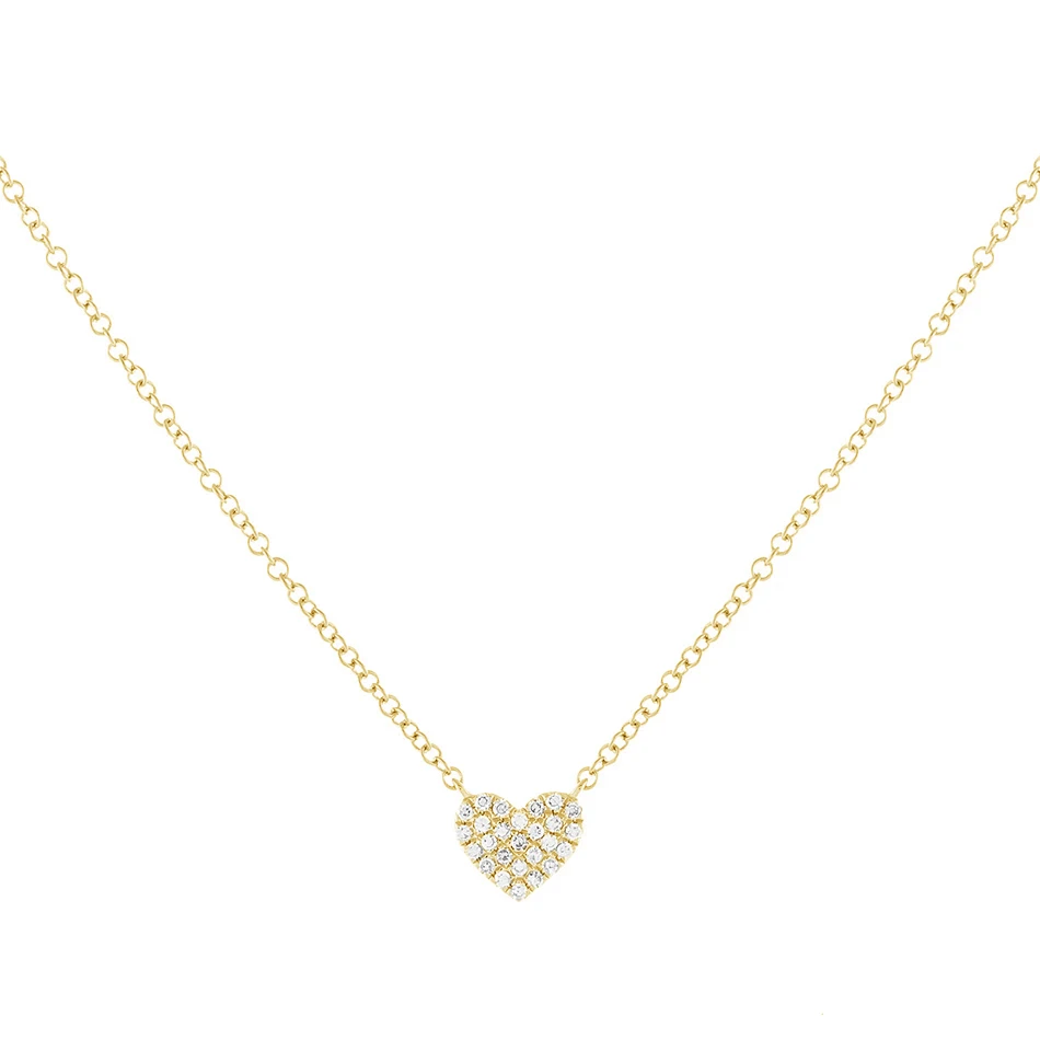 

925 sterling silver fashion delicate jewelry romantic necklace for women unique 14K gold vermeil heart necklace