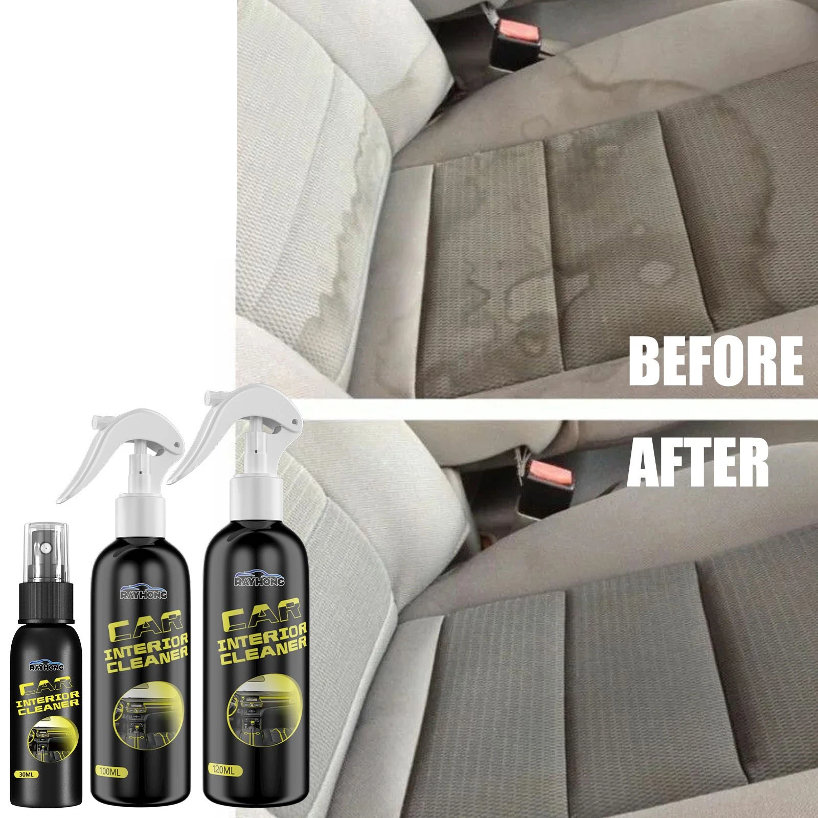 

Rayhong Car Interior Parts Liquid Leather Plastic Renovator Refreshing Restorer Foam Cleaner Spray Refurbishment Paste for Auto