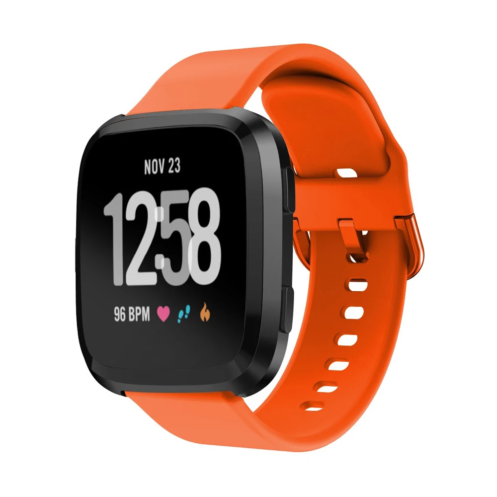 

Soft Rubber Replacement Sport Wristband For Silicone Fitbit Versa Versa Lite Watch Band Straps, Various coloes