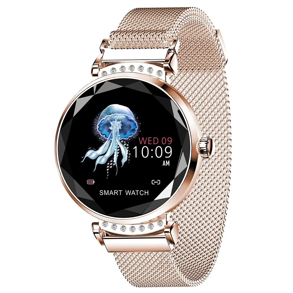 

Hot sale Rose Gold Alloy Mesh Ladies Smart Wrist Watches With Calendar Female Gifts for Mobile Phone