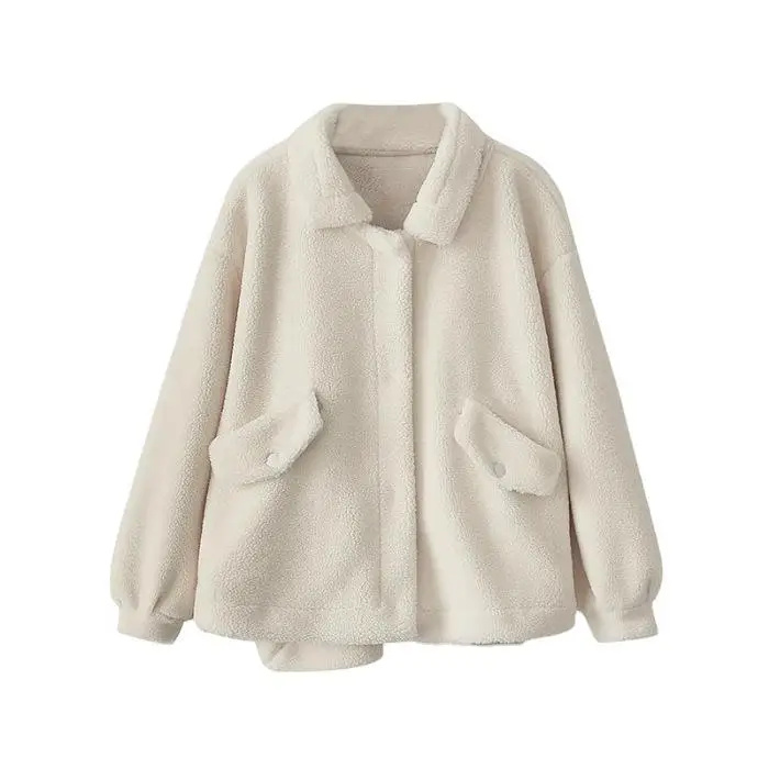 

Cashmere Thickened Cashmere Coat Women's Autumn and Winter Short Split Design Temperament Coat