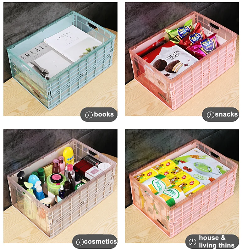 Household Cheap Top Quality Collapsible Clothes Organizer Bin Plastic