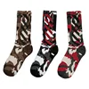 Camouflage Twill Sports Custom Logo Knitted Technics Men Mid Calf Tube Socks