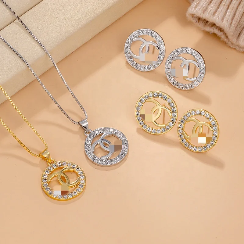 

Necklace custom designer Mini fashion personalized women's Necklace Set Gold Plated Charm Jewelry Necklace Pendant