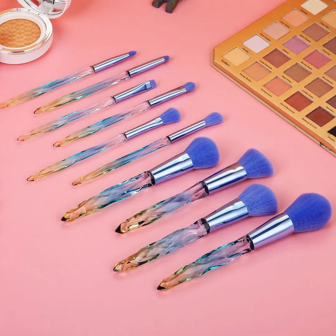 supplies custom individual luxury synthetic hair new shape bling makeup brushes for beauty