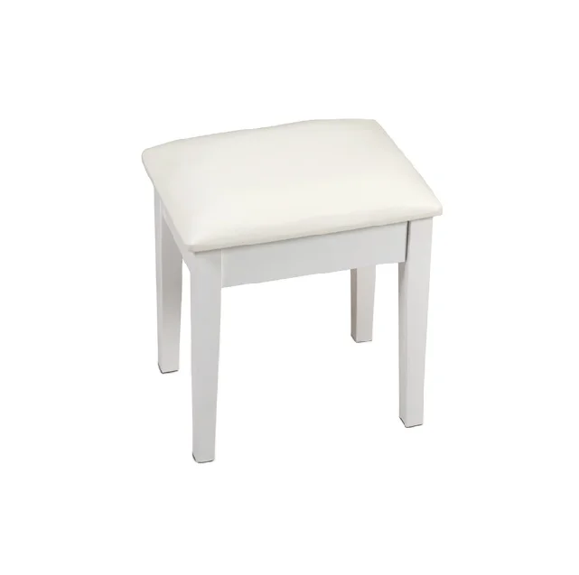 

Straight solid wood stool with PU leather on surface MDF stool with painting, White,black,brown