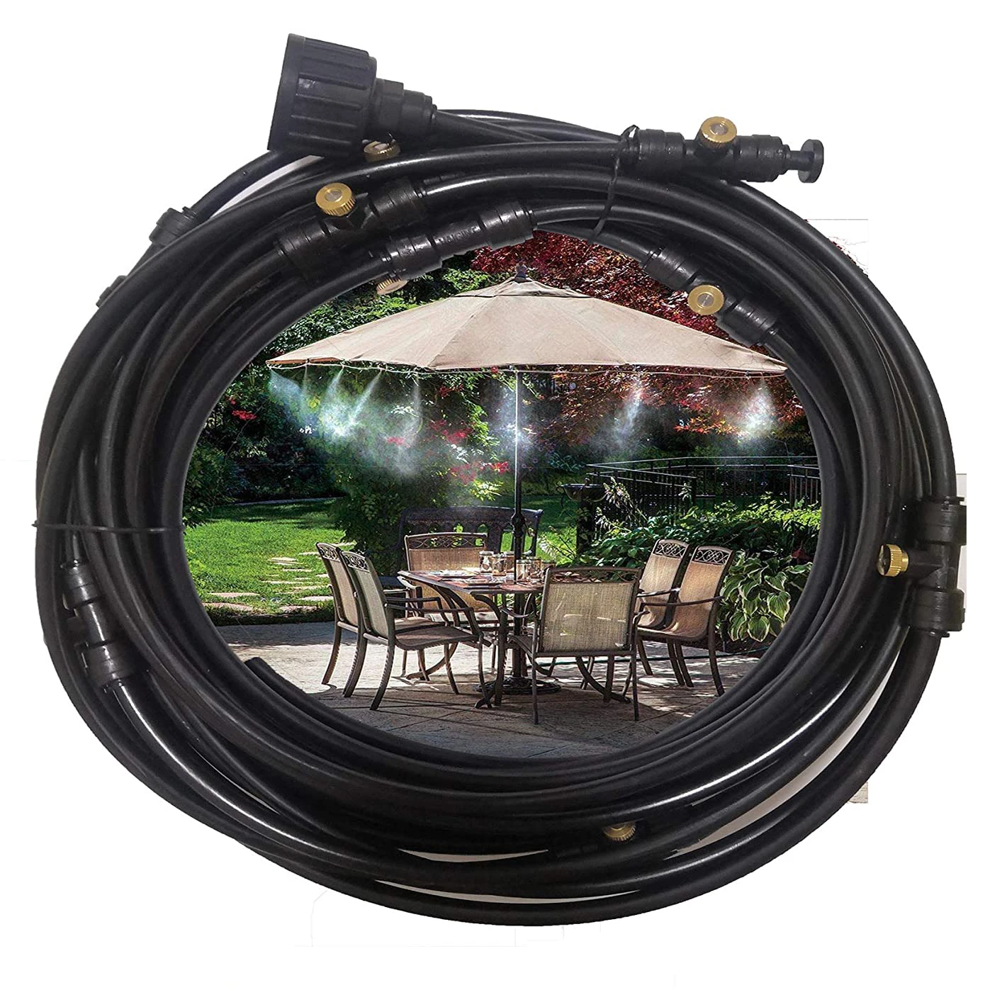 

Amazon Hot Product Portable Garden Mist Fog Water Sprayer Nozzle Misting System