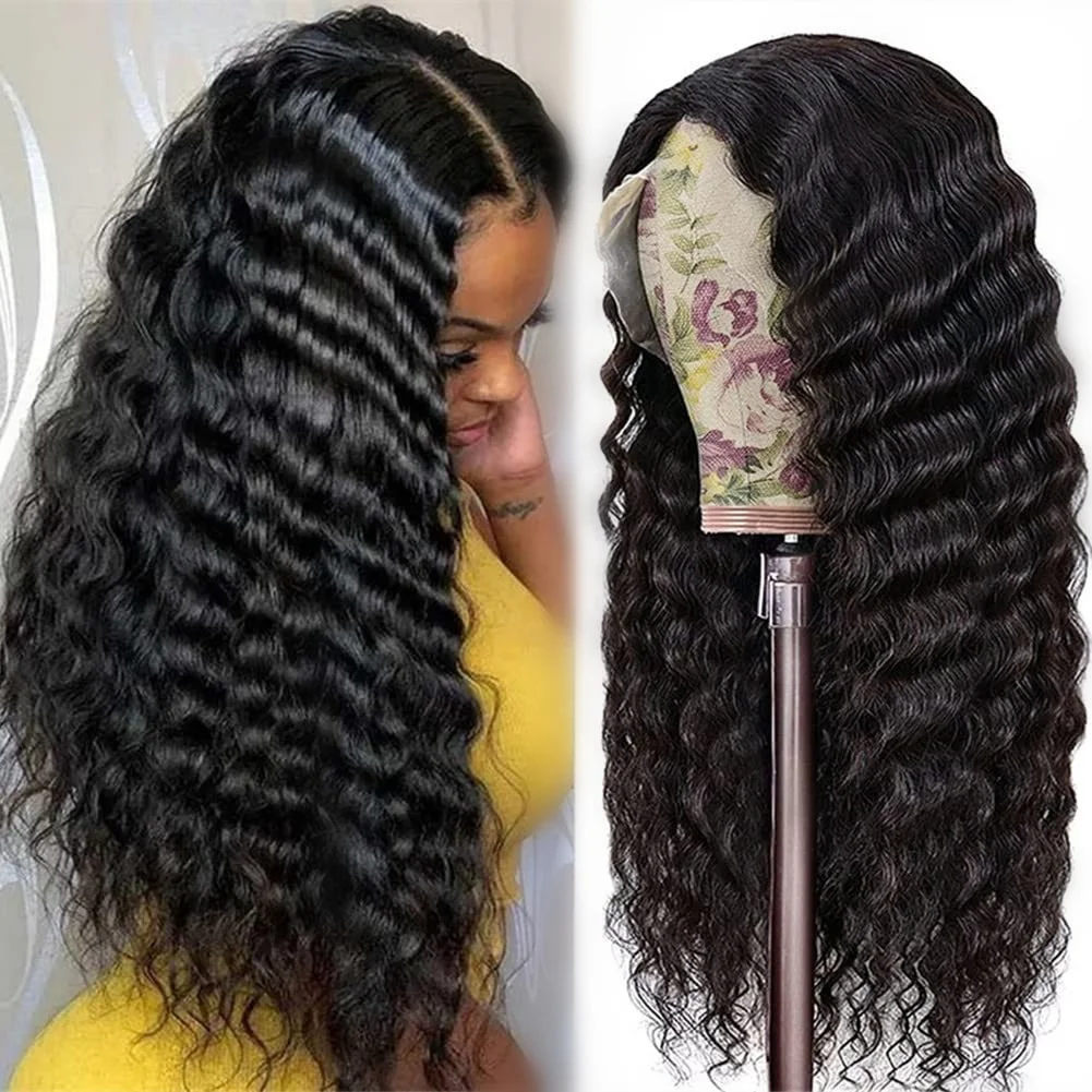 

Fuxin Wholesale Wigs 100% Human Hair Vendors with Hd Lace Pre Pluck Closure Wigs Human Hair Lace Front Cambodian Deep Wave Wigs