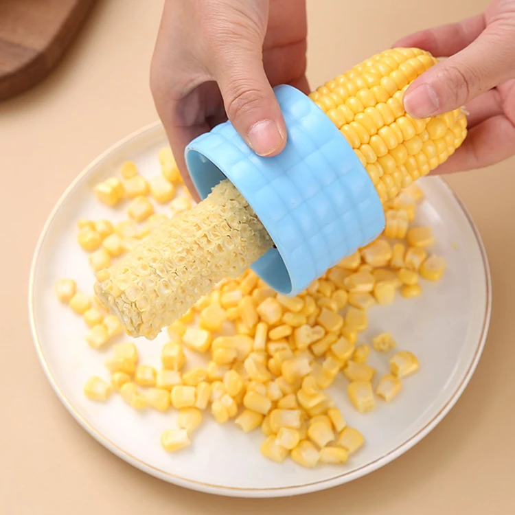 

AA437 Creative Home Gadgets Kitchen Cob Remover Corn Stripper Cob Cutter Fruit Vegetable Tools Corn Stripper Cob Cutter Remove, Yellow,blue,beige