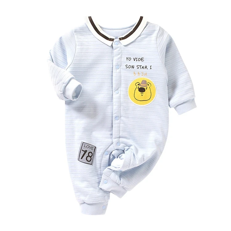 

China Good Romperse Boy Set Newborn Clothes Buttons Bowknot Flaoral Romper Baby Romper, Picture shown