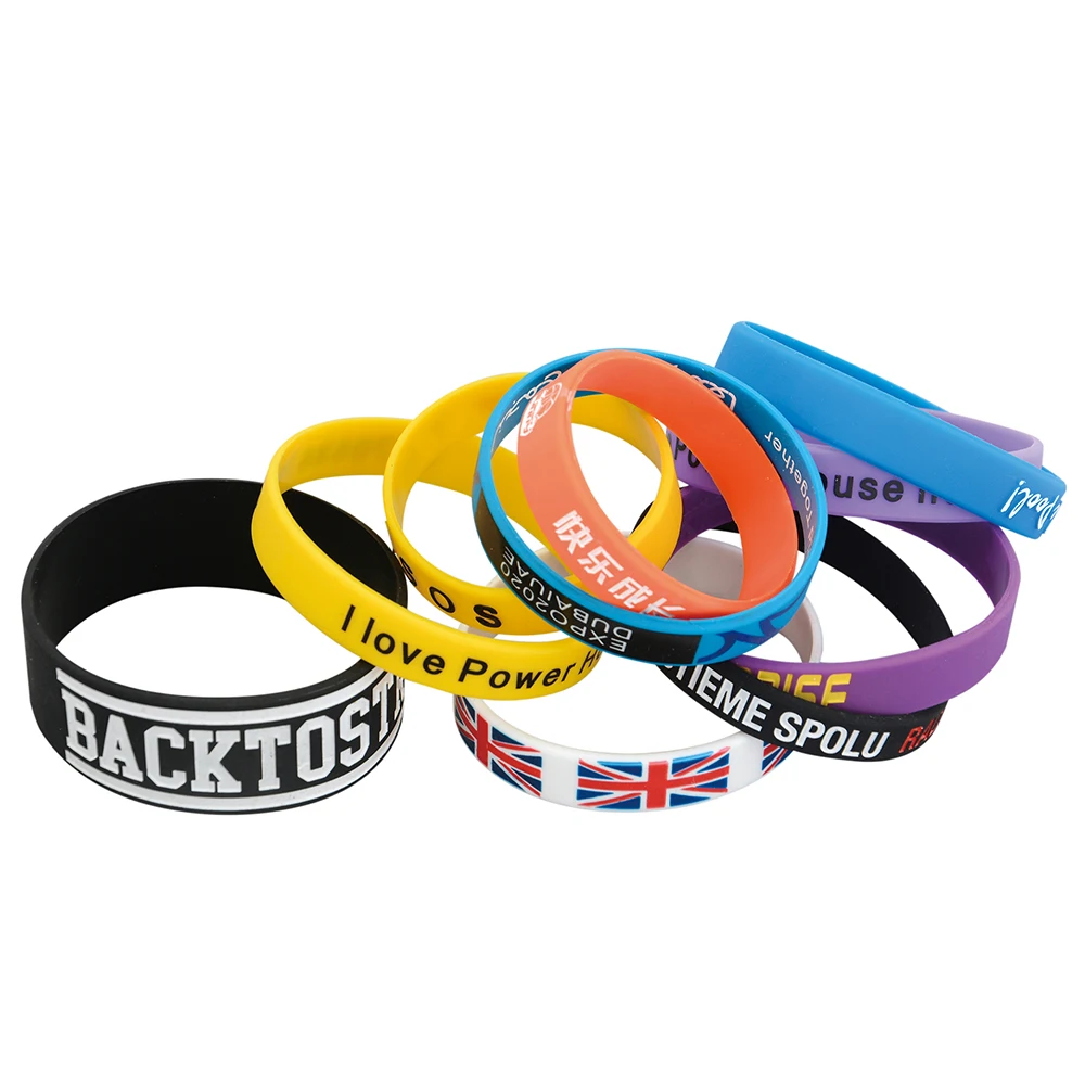 

Custom Rubber Wristbands Silicone Bracelets Personalized Wrist Bands Customized Silicon Wristband With Logo, Custom wristbands color