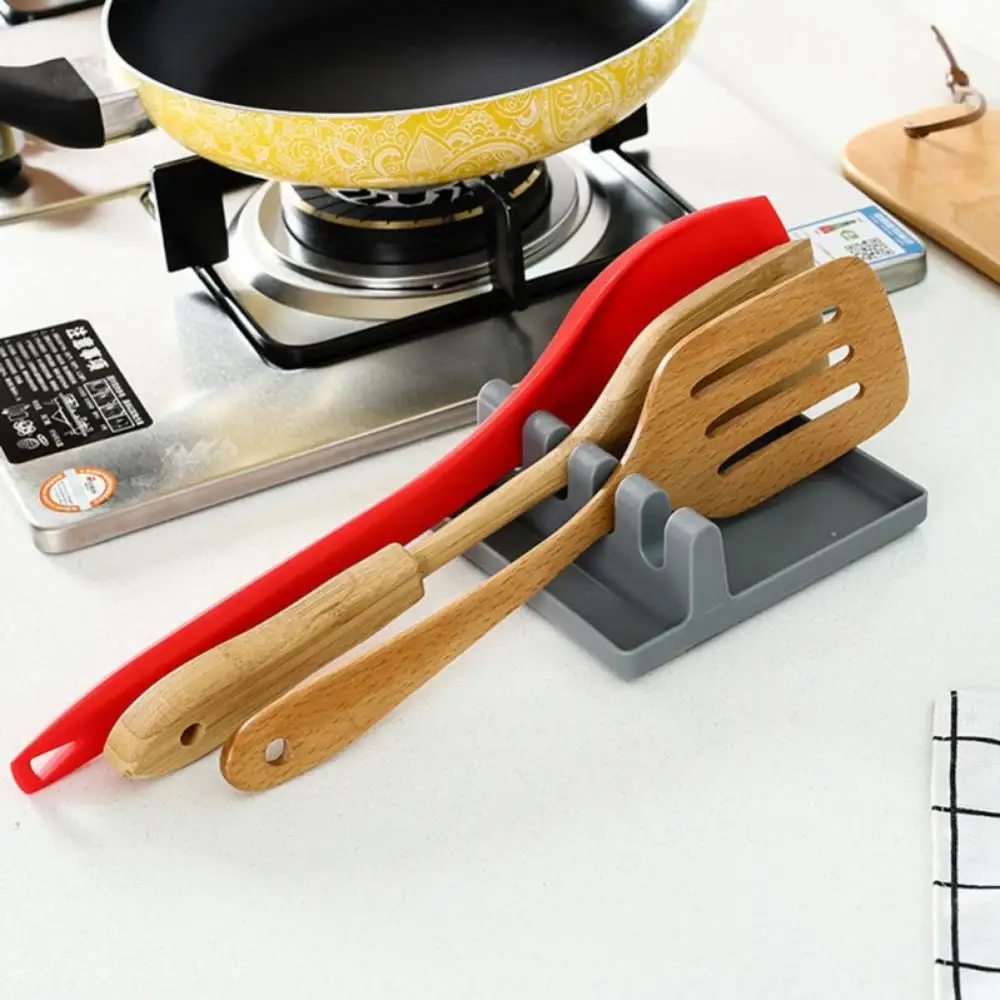 

Spoon Rest Tableware Holder Spatula Holder Storage Shelf Draining Rack Mat Organizer Heat Resistant Kitchen Cooking Storage Tool, As photo