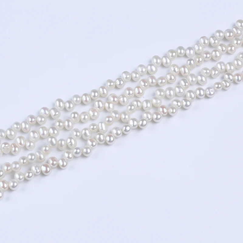 

4.5-5mm Rice Shape pearl beads with head holes for Jewelry Making