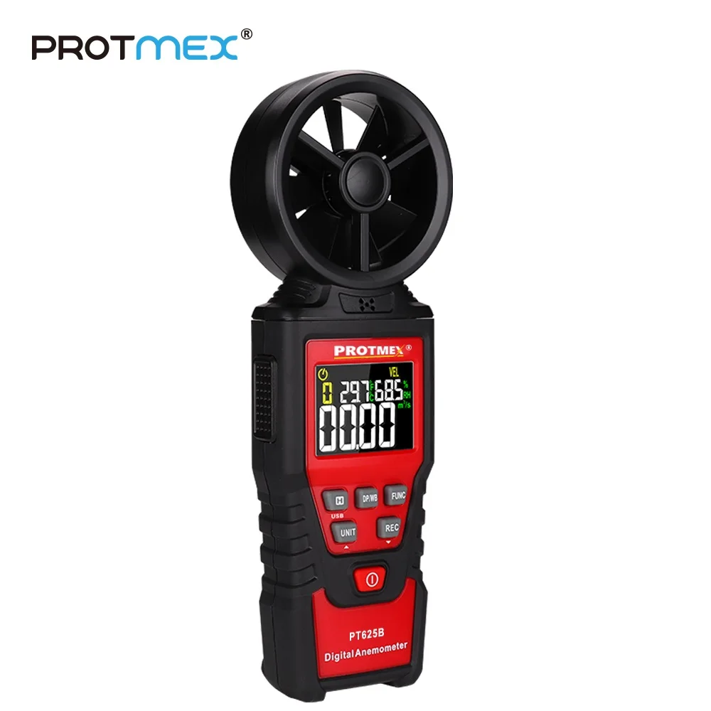 
2019 New product Digital wind Anemometer PT625B with USB Air Flow Meter For Wind Speed Measuring 