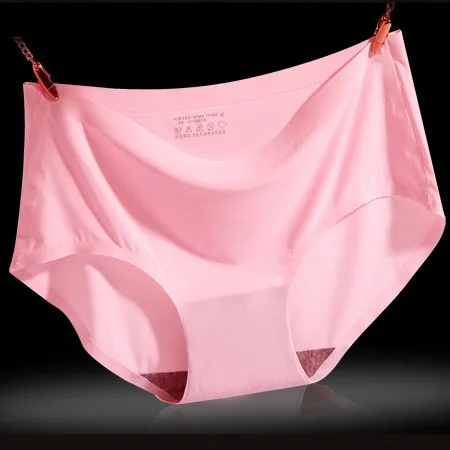 

Samcci Wholesale Ladies Sexy Satin Ice Silk Underwear Women Sexy briefs Seamless Lace Panties women's underwear, Picture shows