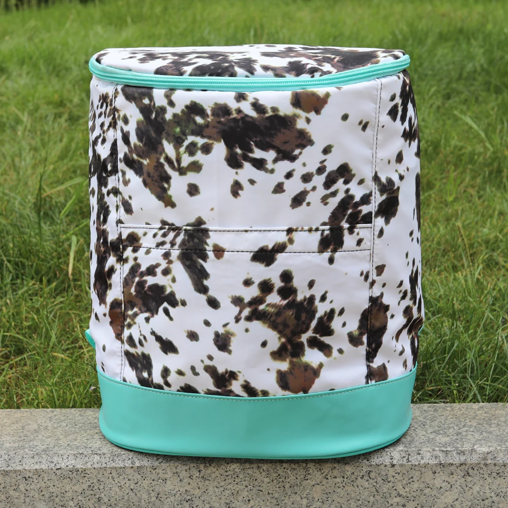 

Durable Large Capacity Cow Print Personalized Travel Cooler Backpack for Camping, Picnic, BBQ, Family Outdoor Activities, Marble,navy stripe,wild side,jun leopard