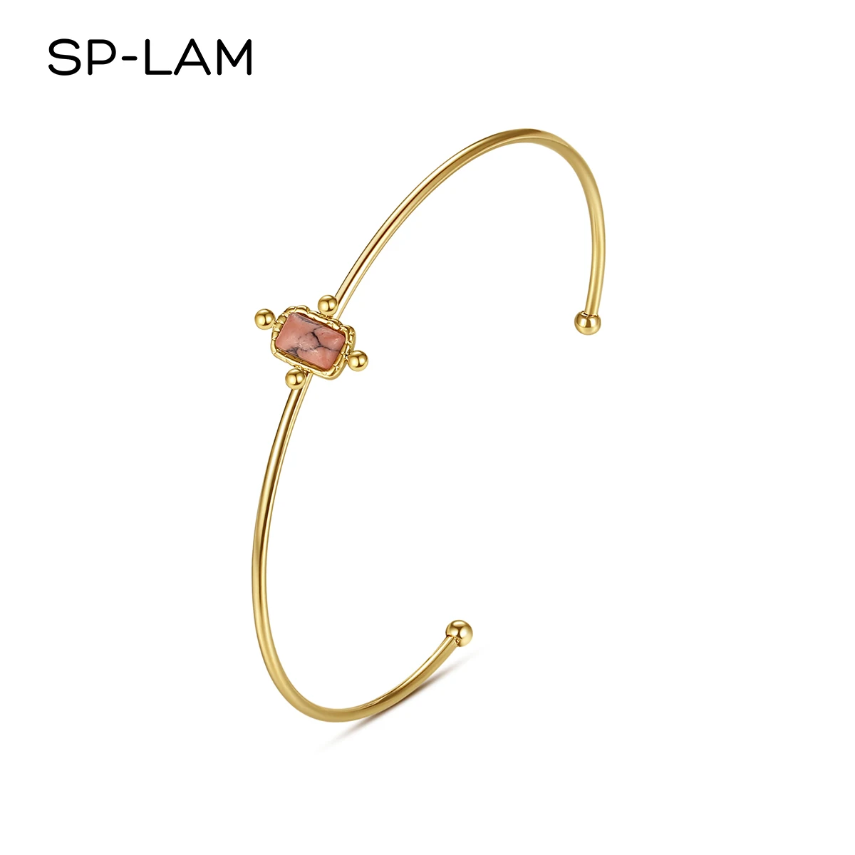 

SP-LAM Woman Stainless Steel Jewelry Bracelet Girl Designer Charm High Quality Gold Cuff Bangle