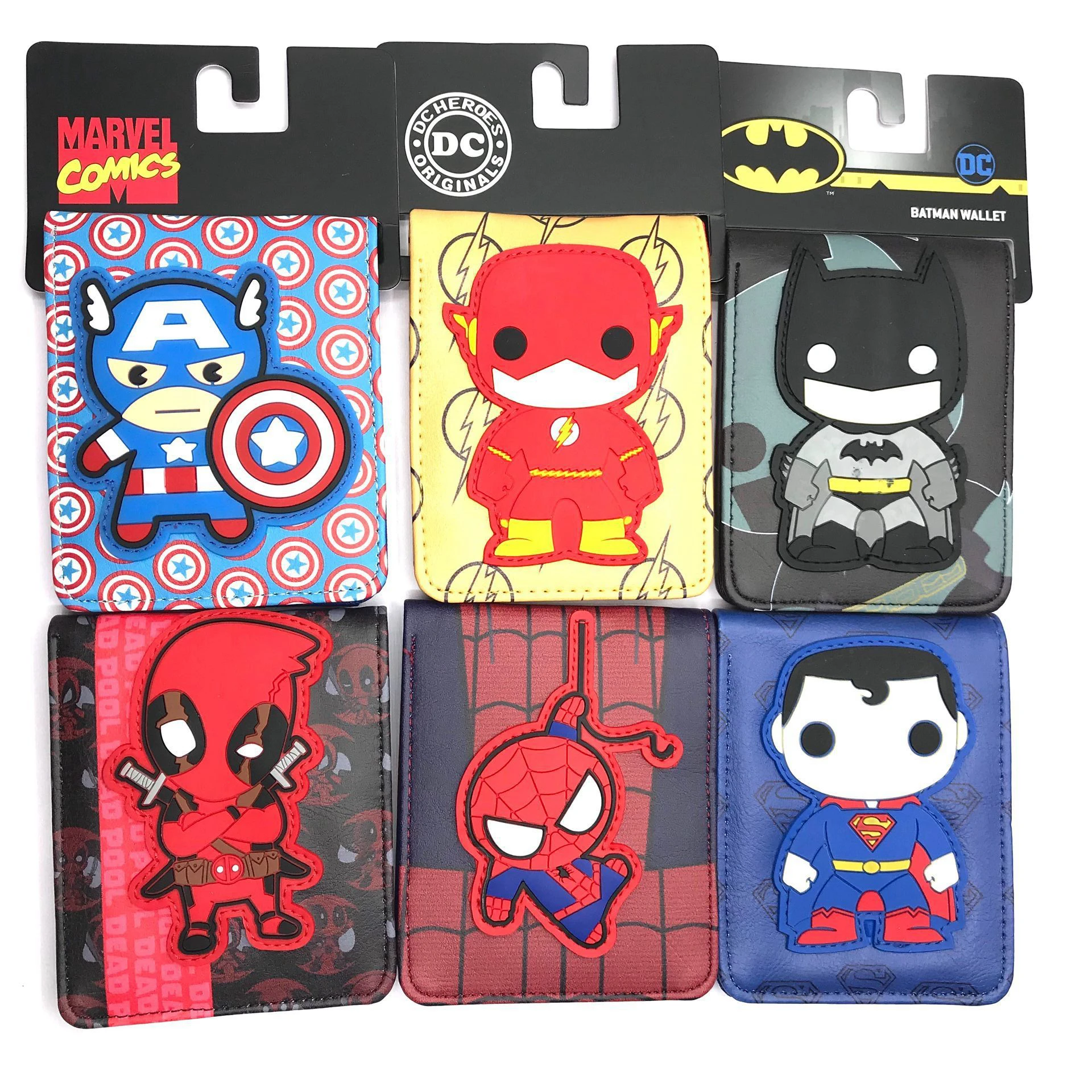 

YIWU Factory Direct PU PVC Wallet Supply Cartoon Purse DC Batmen Joker Marvel Avengers Ironman Wallets