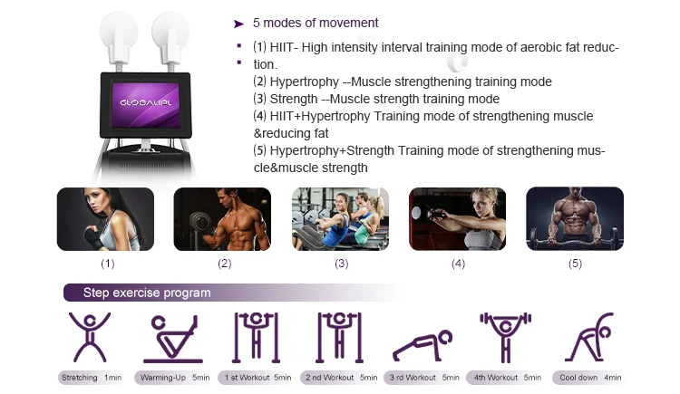 Painless ems machine electro muscle stimulation hiemt HIEMT technology