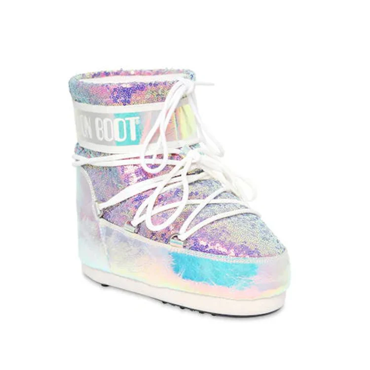 

Wholesale waterproof women shoes high quality snow boots cheap warm moon boots for lady