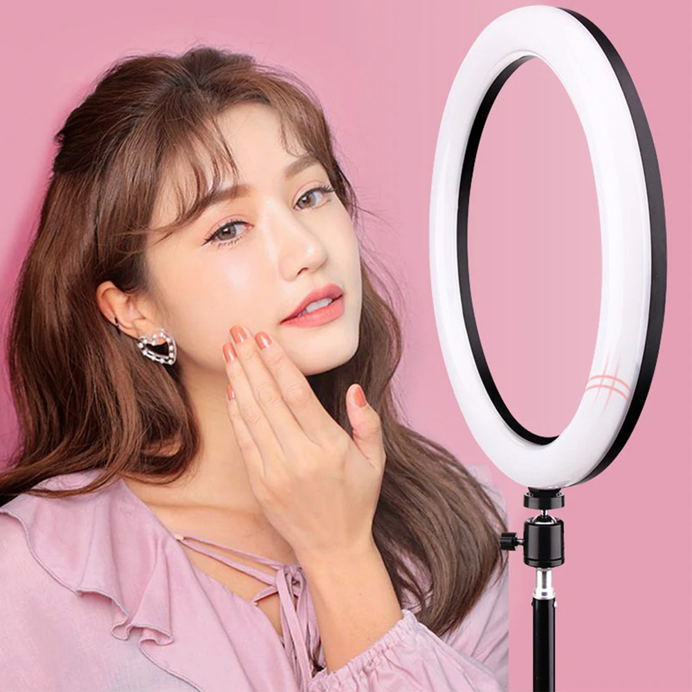 

8 10 12 inch wire control rgb ring light phone selfie led fill lamp with tripod Stand