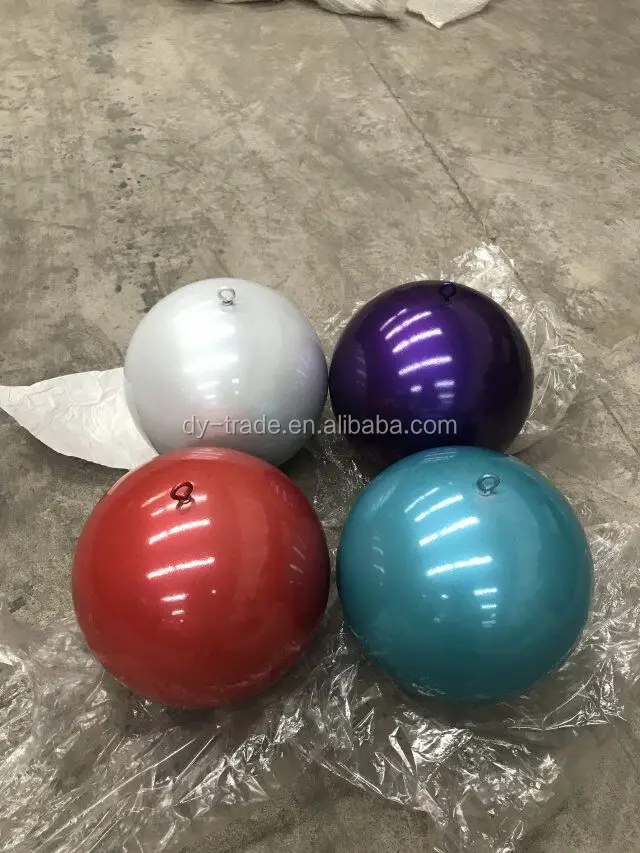 300mm white Color Metal Baubles Stainless Steel Christmas Balls