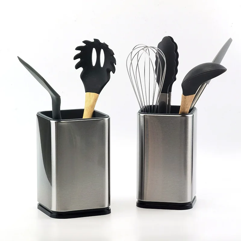 

Kitchenware Items Stainless Steel Cutlery Utensils Set Storage Holder Matt Finishing Handmade Design Metal Cutlery Holder