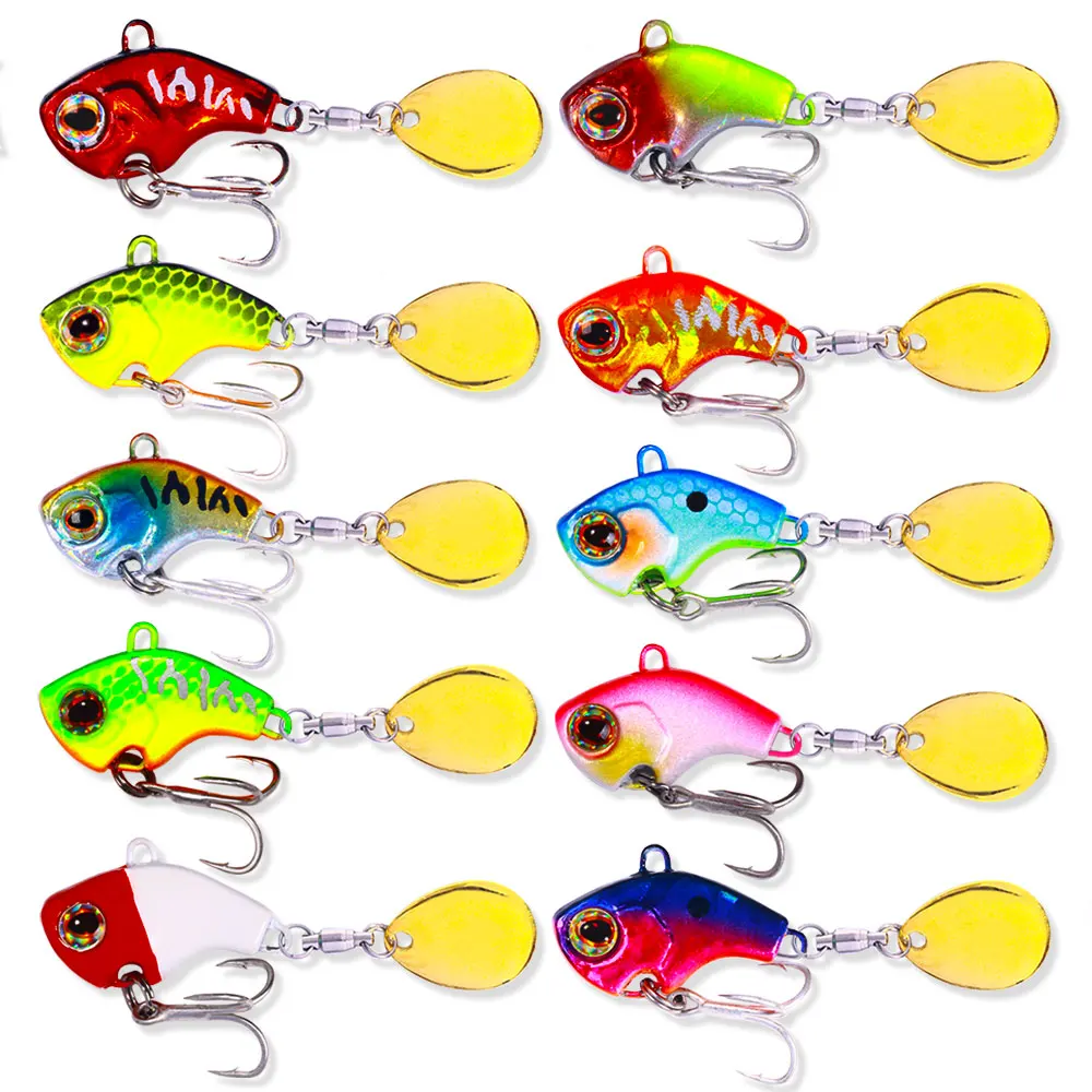 Wholesale  10pcs/set  9g/25mm  Metal VIB Fishing Lures Artificial Fishing Bait