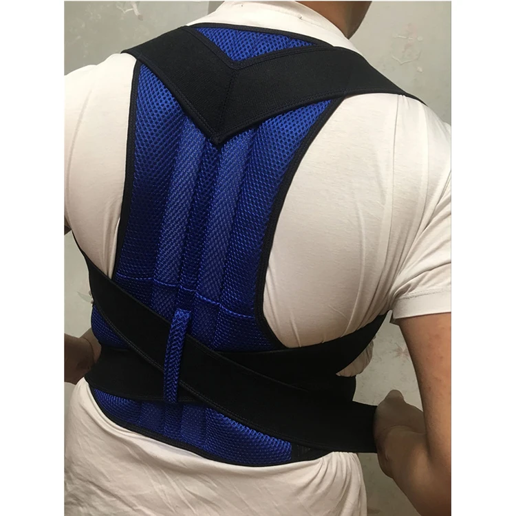 

Men Women Adjustable Posture Corrector Corset Back Support Belt Lumbar Support Sports Safety back brace orthopedic, White,black