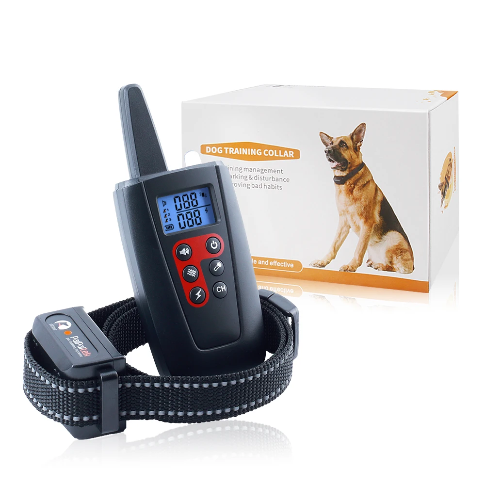 

PaiPaitek Wholesale Manufacturer Dog Collar Training 1000M Remote Control Bark Stop Dog Collar Bark Control Device For 1 Dog