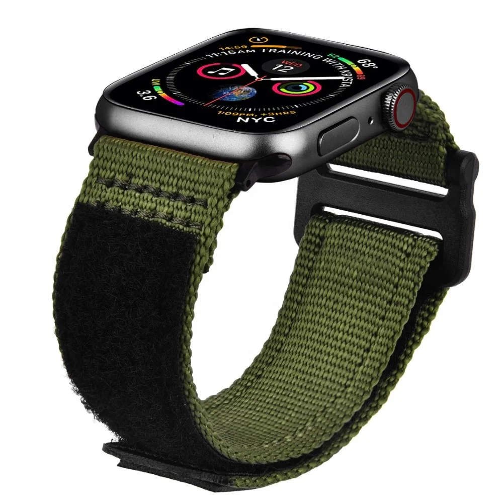 

42mm 44mm Men Soft Breathable Woven Nato Nylon Loop Watch Band for Apple Watch Series 5/4/3/2/1