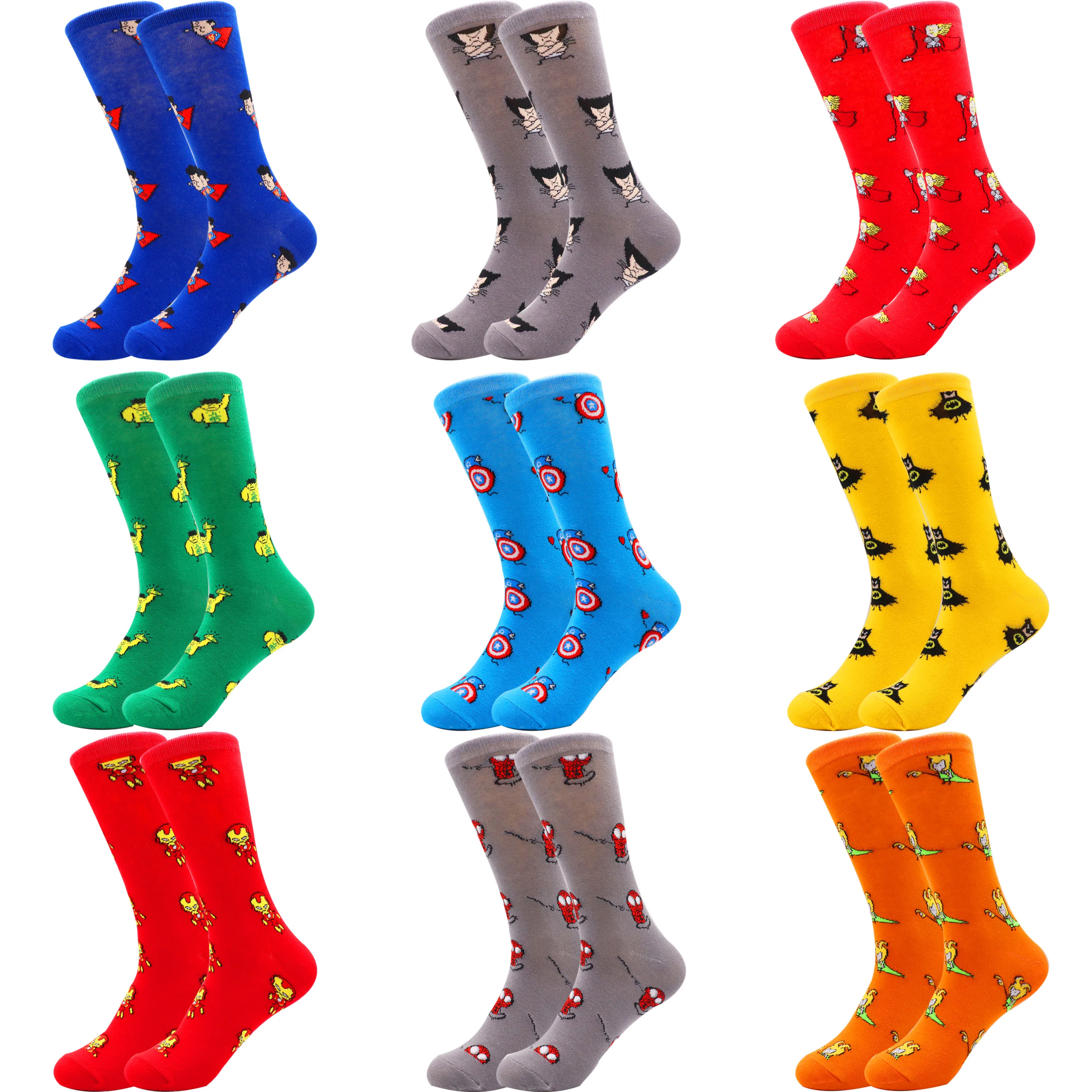 

2022 Factory supply attractive price cartoon happy socks custom funny socks crew unisex happy socks