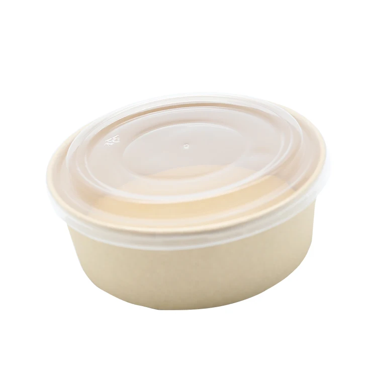 
Biodegradable eco friendly natural color kraft salad paper bowl 