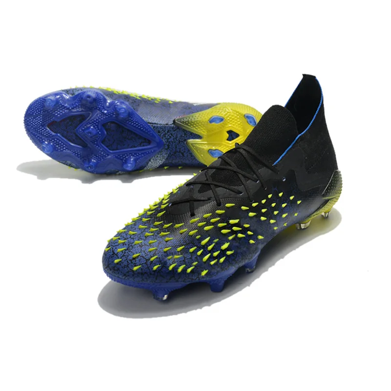 

Men Sport Shoes Training Football Boots Turf Promotional Price Shopping Football Shoes Futsal Soccer Cleats OEM, Black