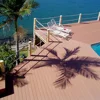 Promotional flooring fire resistant co-extrusion wood plastic composite aluminum decking board