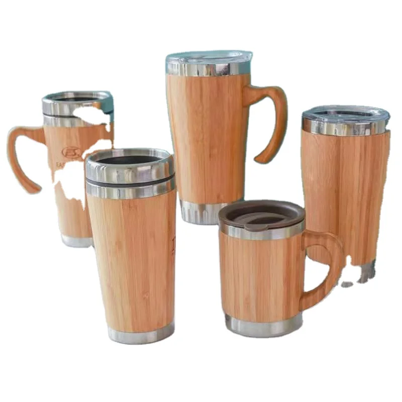 

Bamboo thermal bottles for water Stainless Steel Thermos cup for tea coffee Vacuum insulated termos travel mug, Customized color