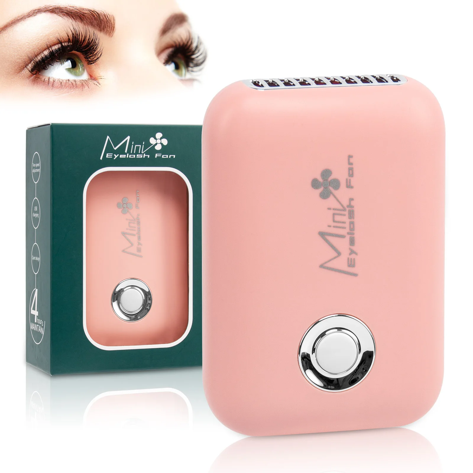 

USB Mini Portable Air Conditioning Pink Fan for Eyelash Extension Graft Eyelash Extension Dedicated Dryer Lash Glue Blower