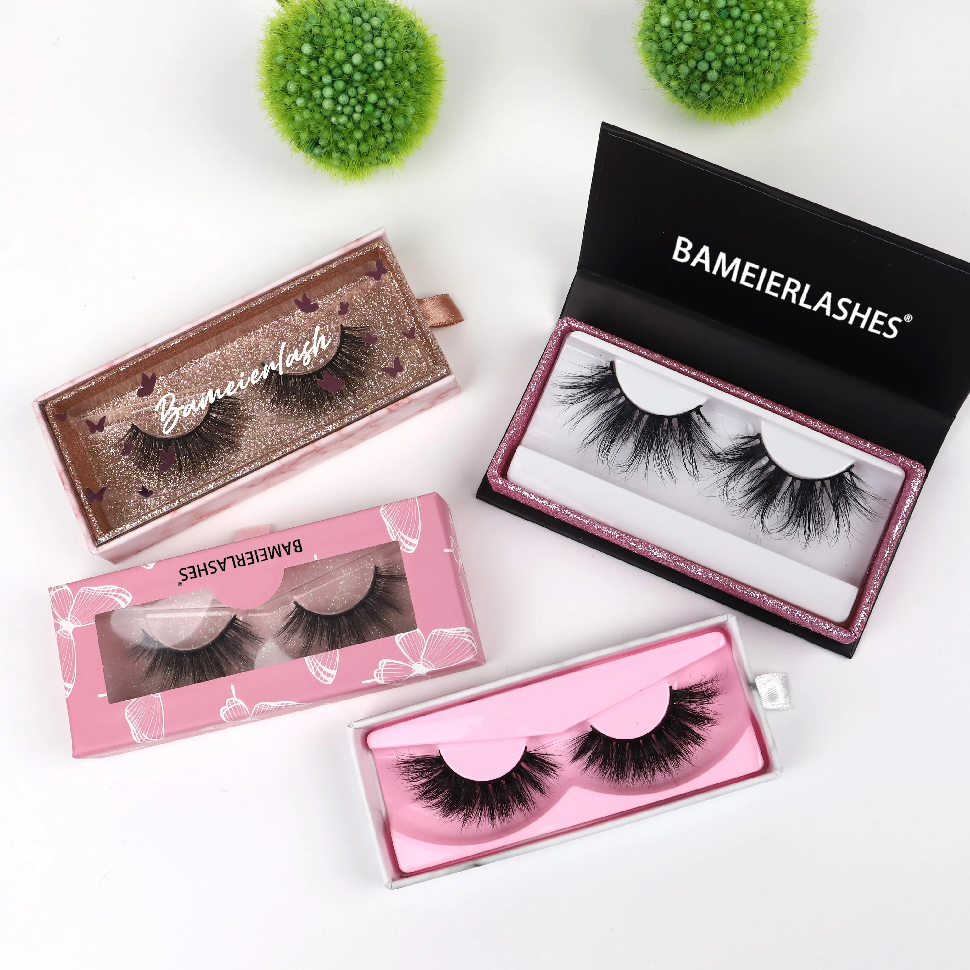 

Eyelash Case Magnetic Lashes Strip Eyelashes/3d Mink Eyelashes 3D Multi Layered 25mm Eyelashes Free Sample 100% Real Mink Fur