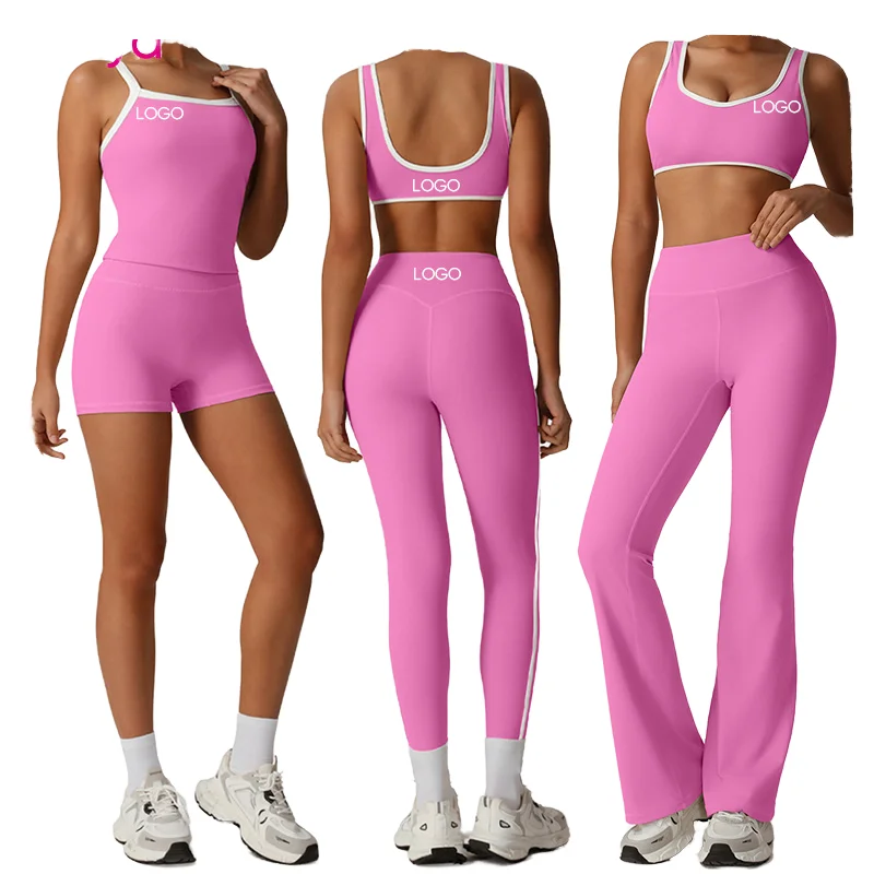 5-Piece Set Spandex Nylon Blend Yoga Set