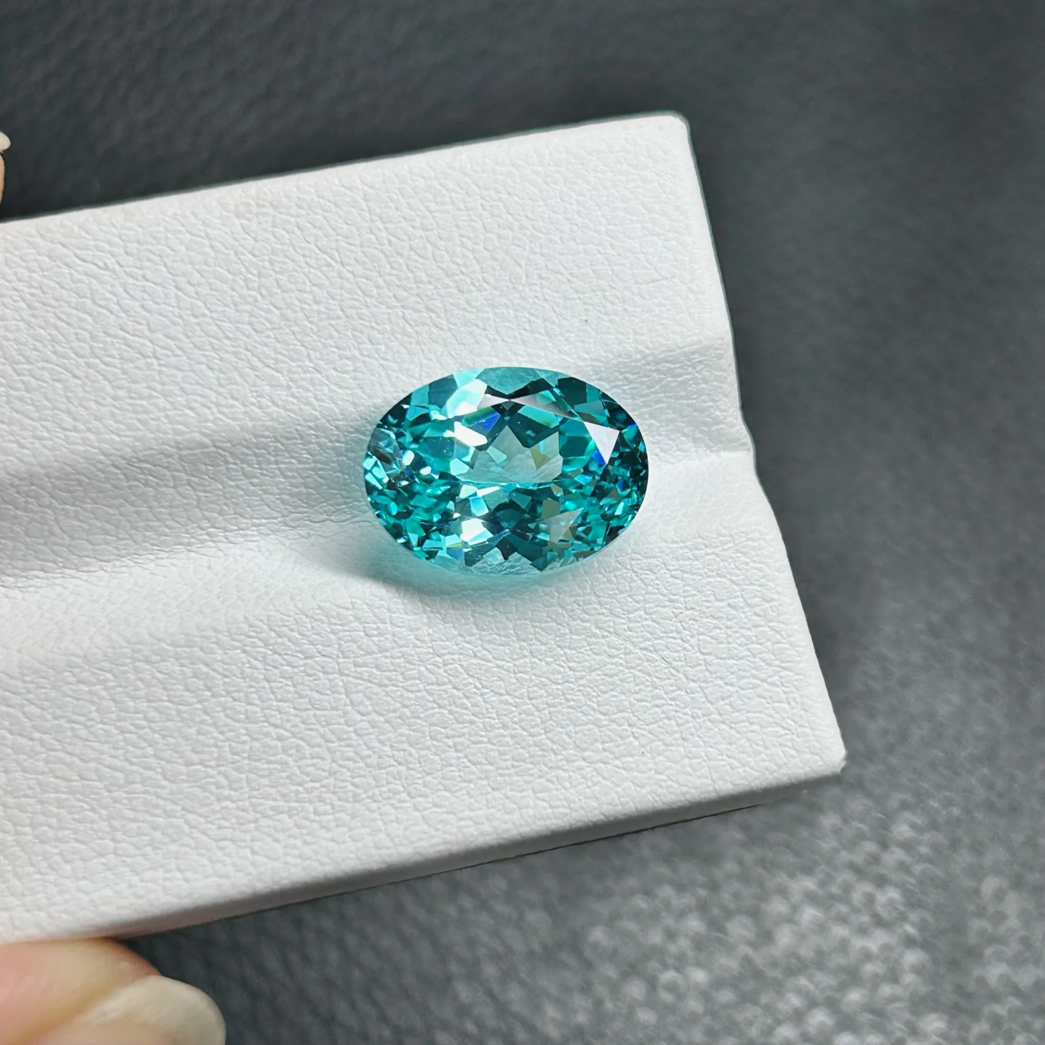 HQ GEMS Oval Cut Blue Paraiba 9x11mm 8x10mm Lab Grown Paraiba Gemstones