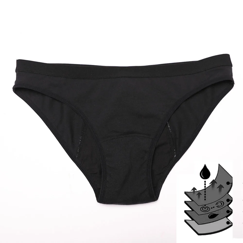 

Plus size women's underwear absorb period 4 layers leak proof menstrual panties period panties for menstruation