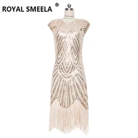 

Women 1920s Vintage Flapper Great Gatsby Dress elegant tassel Midi party Dress for women-59002