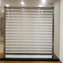Thương Mại An Ninh Cửa H&agrave;ng Accordion Acrylic Polycarbonate PVC Trong Suốt Trượt Con Lăn M&agrave;n Trập Cửa