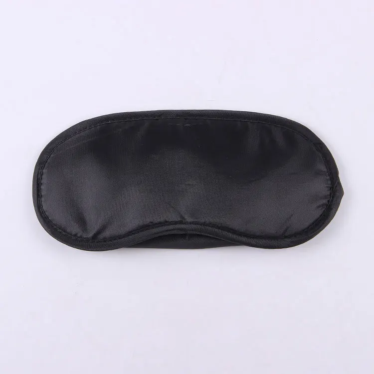 

2-8-1 wholesale oem travel custom logo disposable polyester sleeping sleep eye masks, Black