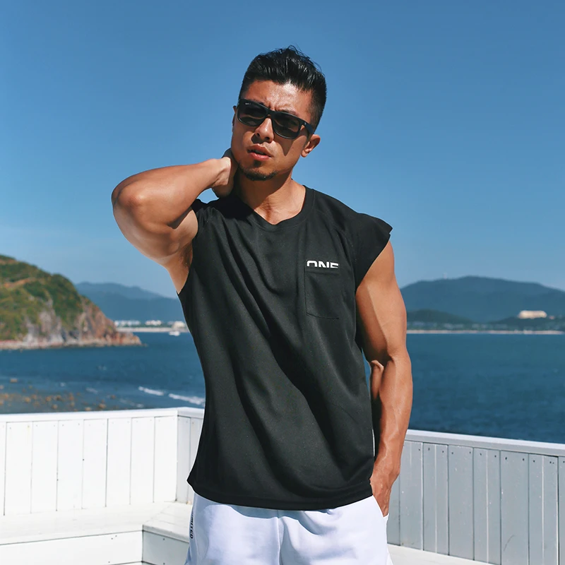 

Running sports basketball vest men's suit training short sleeve loose sleeveless quick-drying T-shirt waistcoat gym clothes